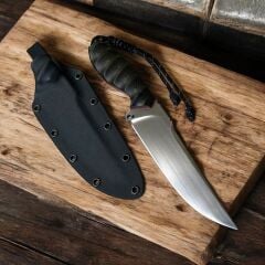 El Yapımı Böhler M390 Fulltang Bıçak – G10 Sap, Kydex Kılıf, Kusursuz İşçilik