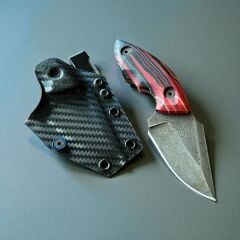 Uddeholm Sleipner - EDC - Taktik Bıçak - Karbon Fiber Kydex Kılıf - Ulticlip Kilit