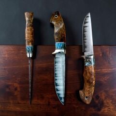 K390 San Mai Paslanmaz Damascus Koleksiyon Bıçağı